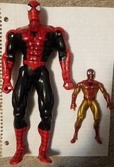 🔥1994 & 2001 SpiderMan Poseable Action Figure ToyBiz 10″ Retro Black/Red/Gold