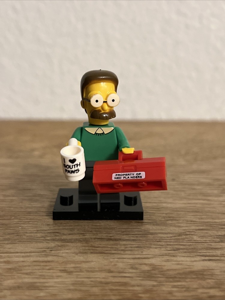 Ned Flanders The Simpsons Block Mini 2.5” Figure Abs Plastic Toy