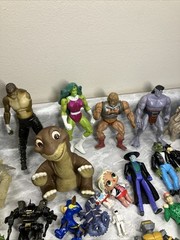 Huge Mixed Lot of Over 200 Random Toys & Figures HE MAN Anime review photos USED