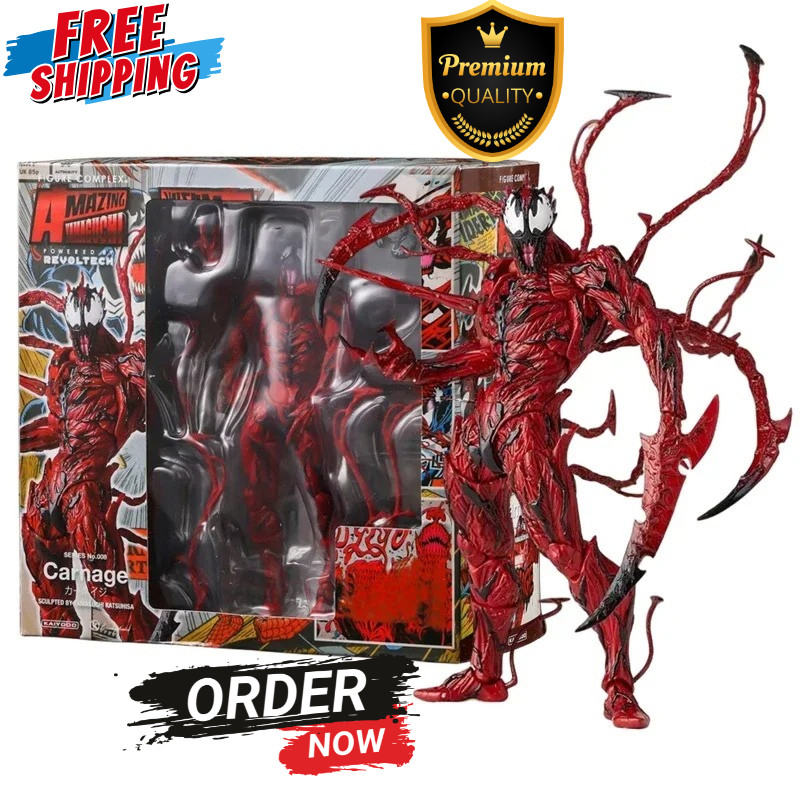 Amazing Yamaguchi Carnage Figure Marvel Action Toy with Movable Joints