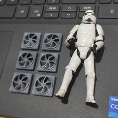 6 x CUSTOM FANS VENTS for 3.75 Inch 1:18 scale figures Sci fi diorama