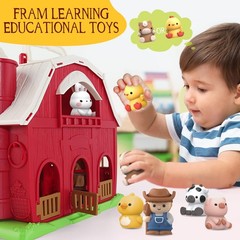 Toys for 1 2 3 Years Old Boys and Girls, Big Barn Playset with Farm Animal, P…