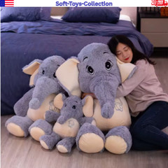 Giant Elephant Plush Toy Soft Stuffed Animal Kids Gift Gray