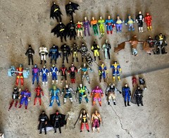 Vintage Batman Superman Joker XMen wolverine +The Shadow figures