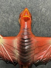 Marusan Gyaos Red Glitter Sofubi 10″ Soft Vinyl Figure Gamera w/ Header & Bag