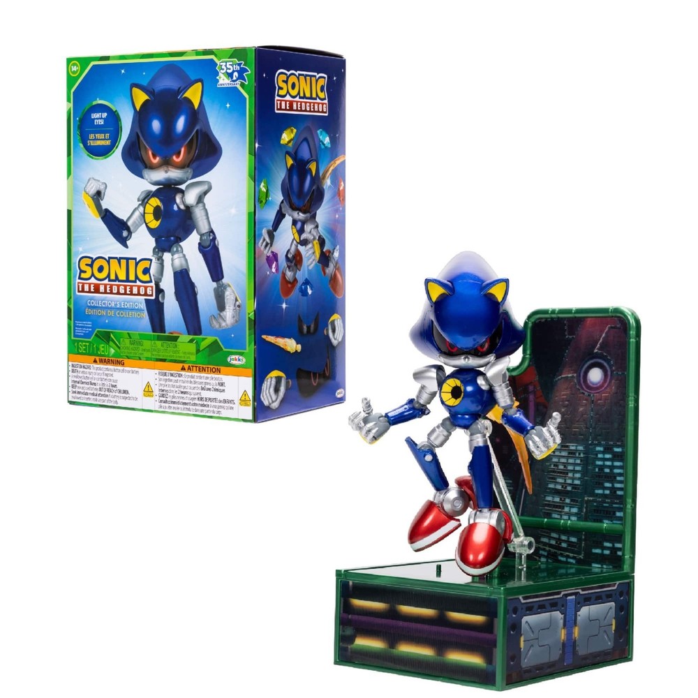 JAKKS Pacific Metal Sonic Collector’s Edition Action Figure w/ Base, Hands