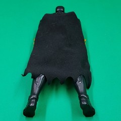 Batman Action Figure Black Gold with Cape Comic Book Heroes Plastic Fabric