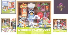 Bluey 18-Piece Playset – Wooden Magnetic Dolls for Engaging Playtime Adventures