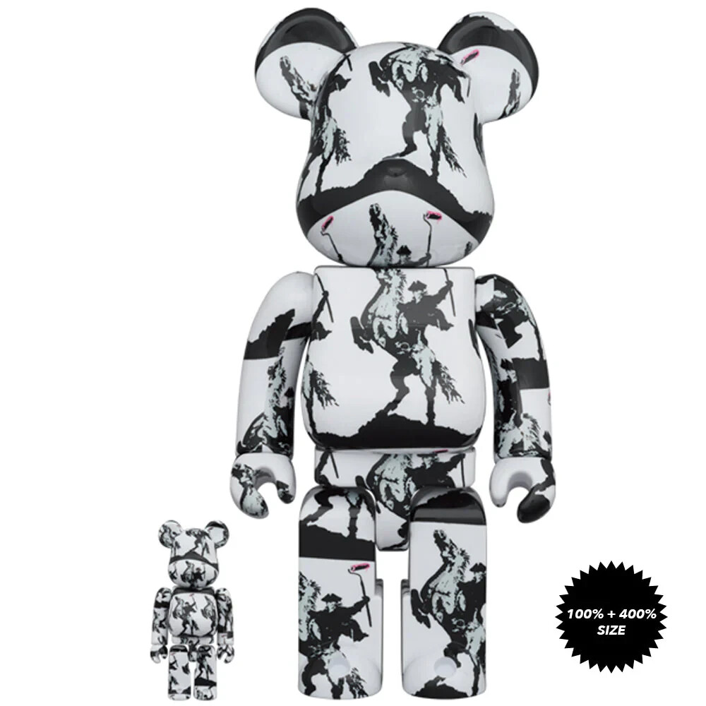 Medicom BE@RBRICK Highway man Brandalism Banksy 400% and 100% set Bearbrick