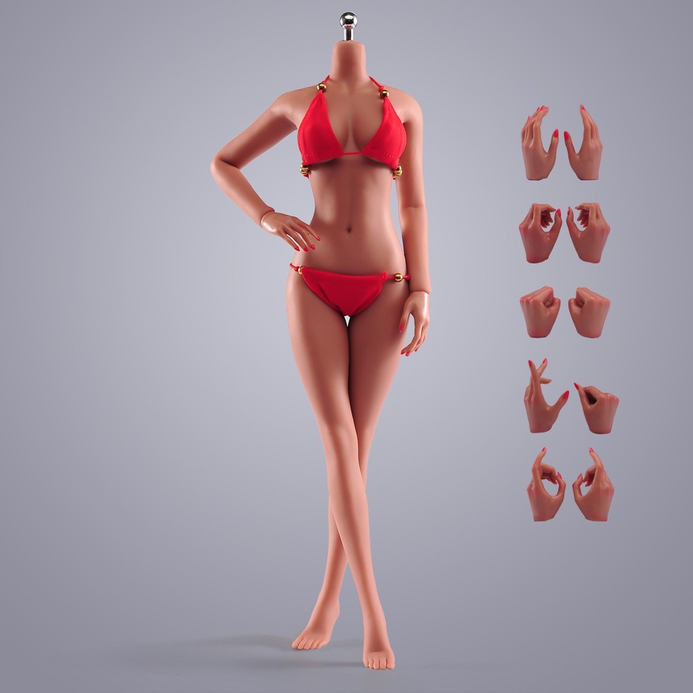 US ANT 1/6 T303H Dark Skin Slim Girl 12″ Female Seamless Action Figure Body Toys