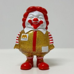 MC Supersized Sofubi Figure Gold Lamé Edition by Secret base x Ron English