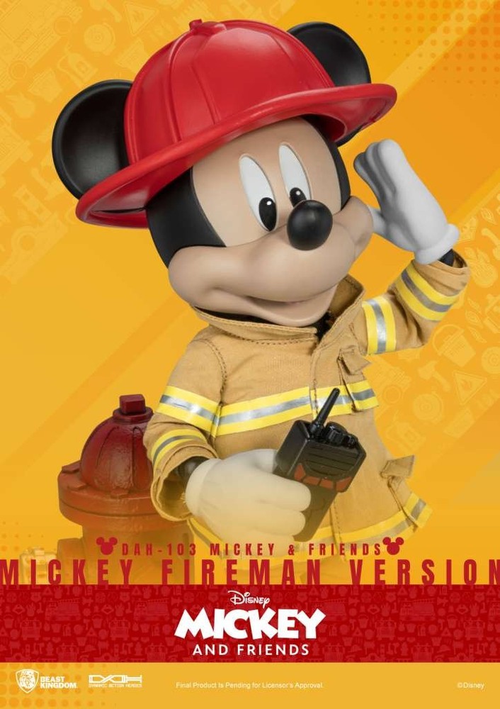 mickey and friend fireman version of beast kingdom action figure