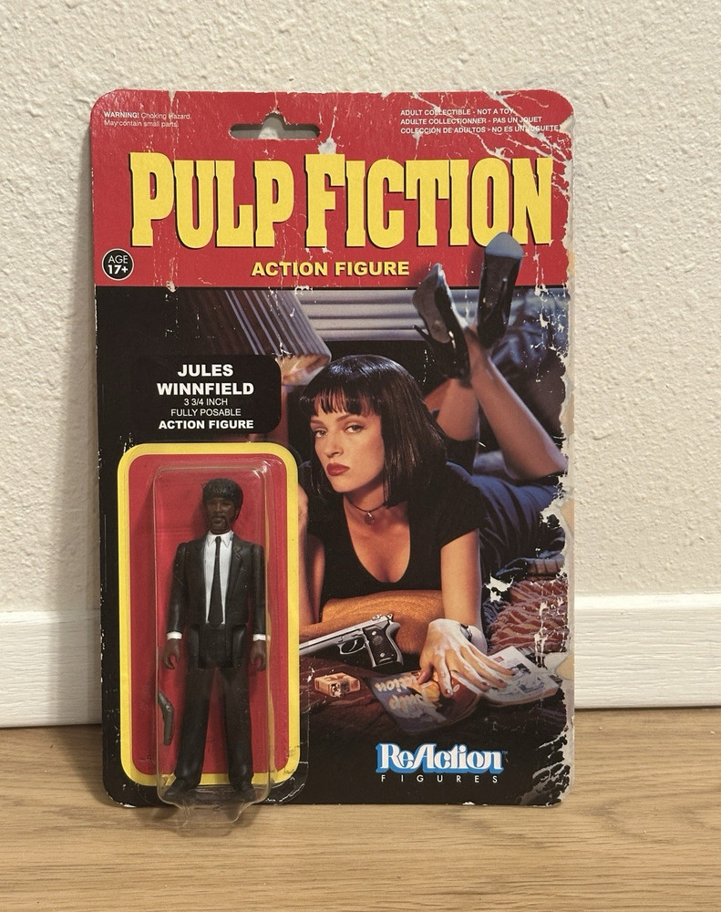 ReAction Figures Pulp Fiction Jules Winnfield Action Figure Boxed w/ Gun