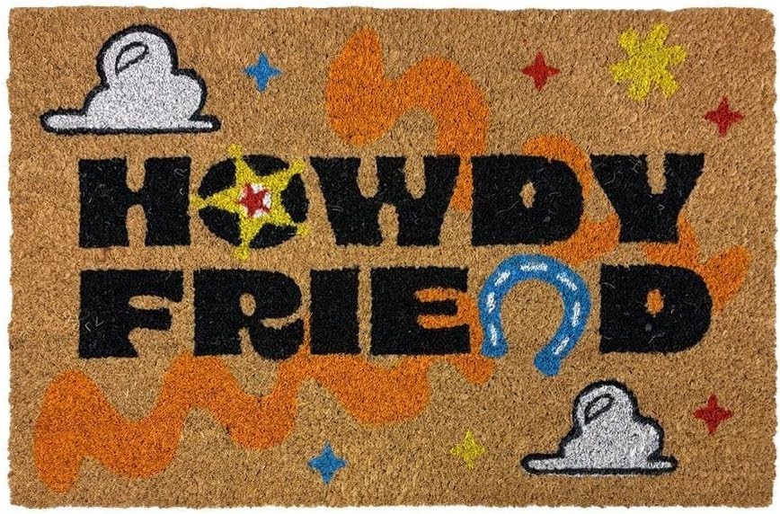 TOY STORY HOWDY FRIEND OFFICIAL DOORMAT 60 X 40 CM COIR PVC BACK MAT PYRAMID