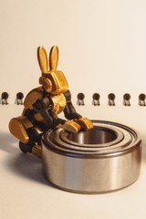 Bunny 13 | 3D Printed Rabbit Robot Action Figure Articulated Dummy 13 Companion
