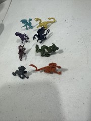 Lot Of 8 Vintage Hard Plastic Dragon Figures – Medieval Fantasy