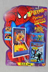 Vtg 1994 Toy Biz Spider-Man Pocket Comics Action Playset E.S.U. Lab New on Card