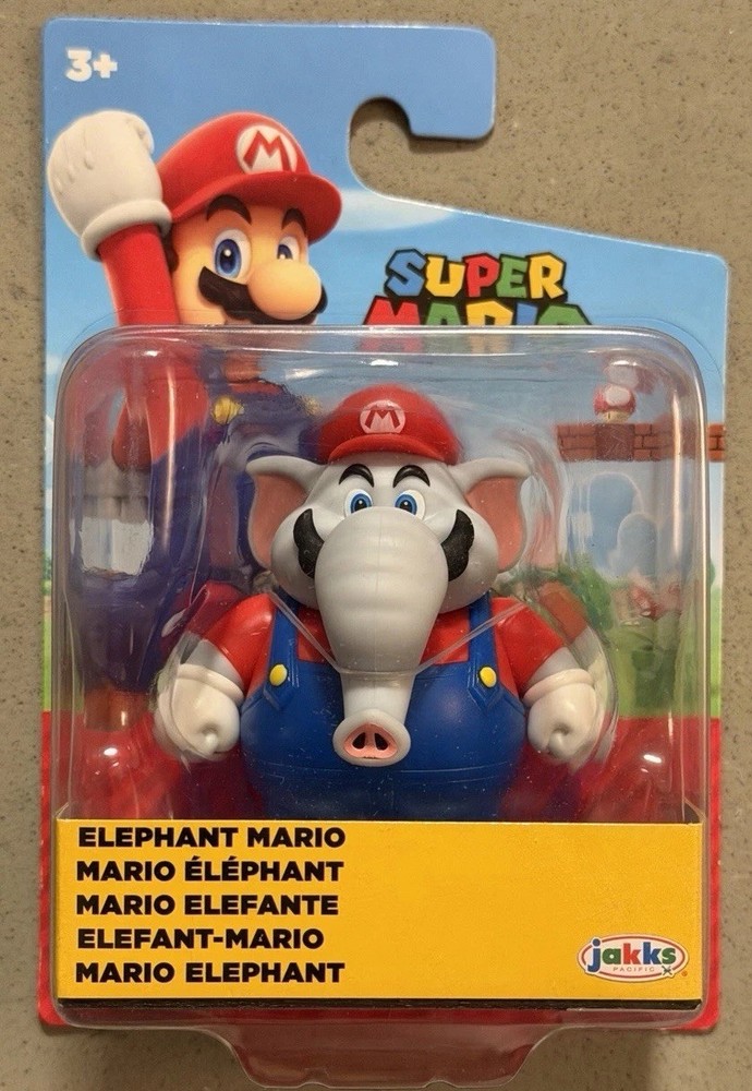Jakks Pacific World of Nintendo Super Mario – Elephant Mario – 2″ Figure