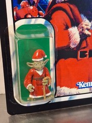 RARE CUSTOM STAR WARS YODA CLAUS SANTA 79 BACK FIGURE CAS 90+ MOC
