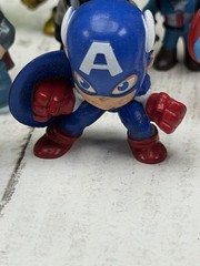 Ooshies Mini Superhero Figures Lot of 11 Marvel DC Batman Ear Flaw See Photos