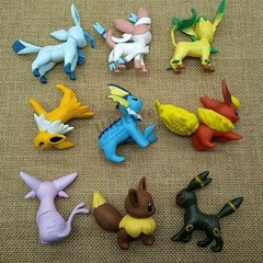 Go eevee evolution action figure Monster Figurine 9pcs No Box 2inch