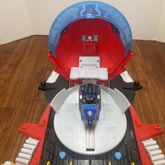 Paw Patrol Aircraft Carrier HQ with Chase Action Figure and Mighty Pups Cruiser
