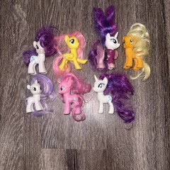My Little Pony G4 Lot of 7 Figures Pinkie Pie Rarity Fluttershy Applejack MLP