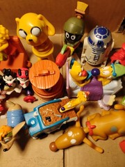 Fastfood Toys Great Mix Cat dog, Sonic, Power Rangers, Simpsons, Joker, Pooh Vtg