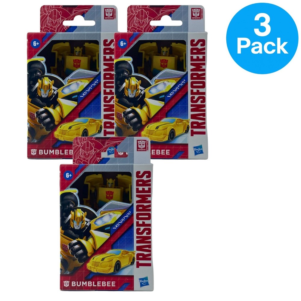 Transformers Authentic Bumblebee Autobot Scout 7 Step Action Figure 3 Pack New