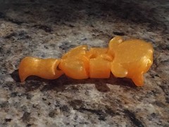 Articulated 3D Printed Cat Fidget Toy Orange Crystal PLA Flexible Desk Pet Gift