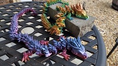 3D Printed Crystal Dragon Flexible Full Articulated Dragon Fidget Toy Decoration