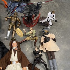 Lot Of 12 Star Wars Lucas Films Hasbro 1992-2002 Darth Vader Obi Wan R2-D2 Vint