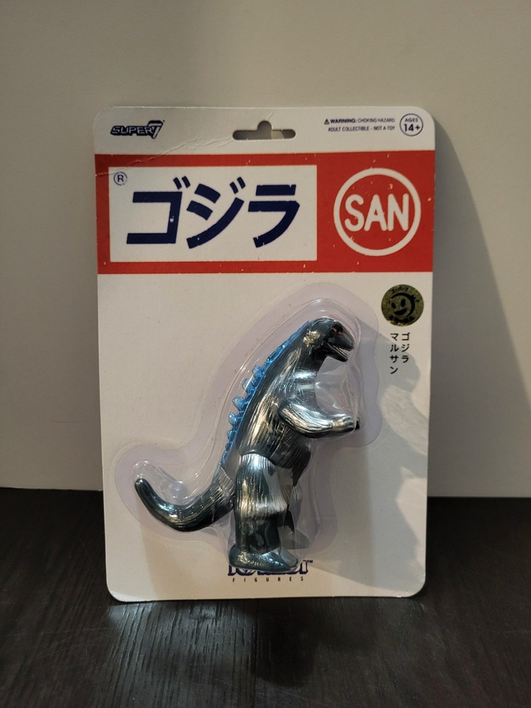 Marusan San Soft Vinyl Godzilla Blue Green SUPER 7 ReAction 3.75″ MOC NEW #2
