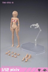 86TOYS T86-ST 1/12 Female Super Flexible Joint Body+Anime Head 6″ Action Figure