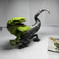 McFarlane Toys Raw10 Raptor Velociraptor Dinosaur Action Attacks Green Mech