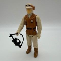 Vintage 1980 Kenner Star Wars Rebel Soldier Hoth Figure Black Rifle Included
