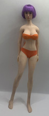 Super Duck 1/6 Female Head Sculpt Purple Hair Seamless 12″ Doll Body Figure