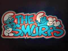 Retro Smurfs logo lightbox light box sign for vintage display