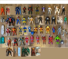 Toy Biz 1990s vintage Marvel Actions Figure Lot