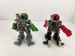 Battleborg Battling Robot Action Figures Battle Pack Red Army Green Tomy