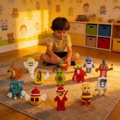 15PCS Italian Brainrot Steal a Brainrot 67 Toys, 1.8″ Brain Rot Action Figure, V