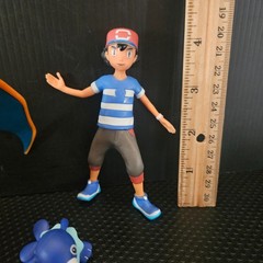 POKEMON BATTLE Deluxe 4.5″ Action FIGURE LOT CHARIZARD ASH KETCHUM POPPLIO NICE