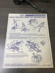 1982 GI JOE HAL Near Complete w/ Blueprints Hasbro ARAH Heavy Artillery Laser