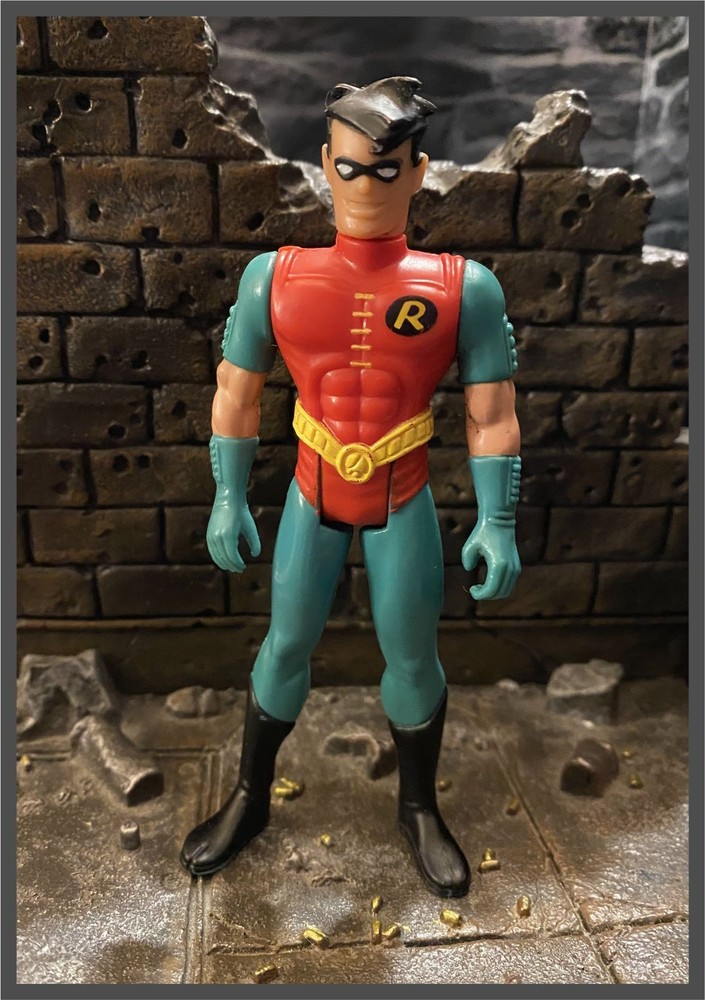 BATMAN the ANIMATED SERIES_ SERIES 1 _ ROBIN with TURBO GLIDER _ ** FIGURE ONLY