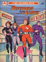 1986 DEFENDERS OF THE EARTH Coloring Book FLASH GORDON Mandrake THE PHANTOM Ming
