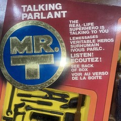 A-Team 1983 Galoob Talking Mr. T Action Figure in Box French Canadian Edition.