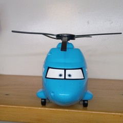 Disney Pixar Cars THE KING Dinoco Helicopter Sounds & Movement Toy 14″x7″ Works!