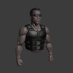 1/6 Scale Action Figure Chest Armor: Day Walker v1b (Blade)