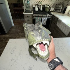 Vintage 1996 Jurassic Park The Lost World T-Rex Rubber Hand Puppet No Sound