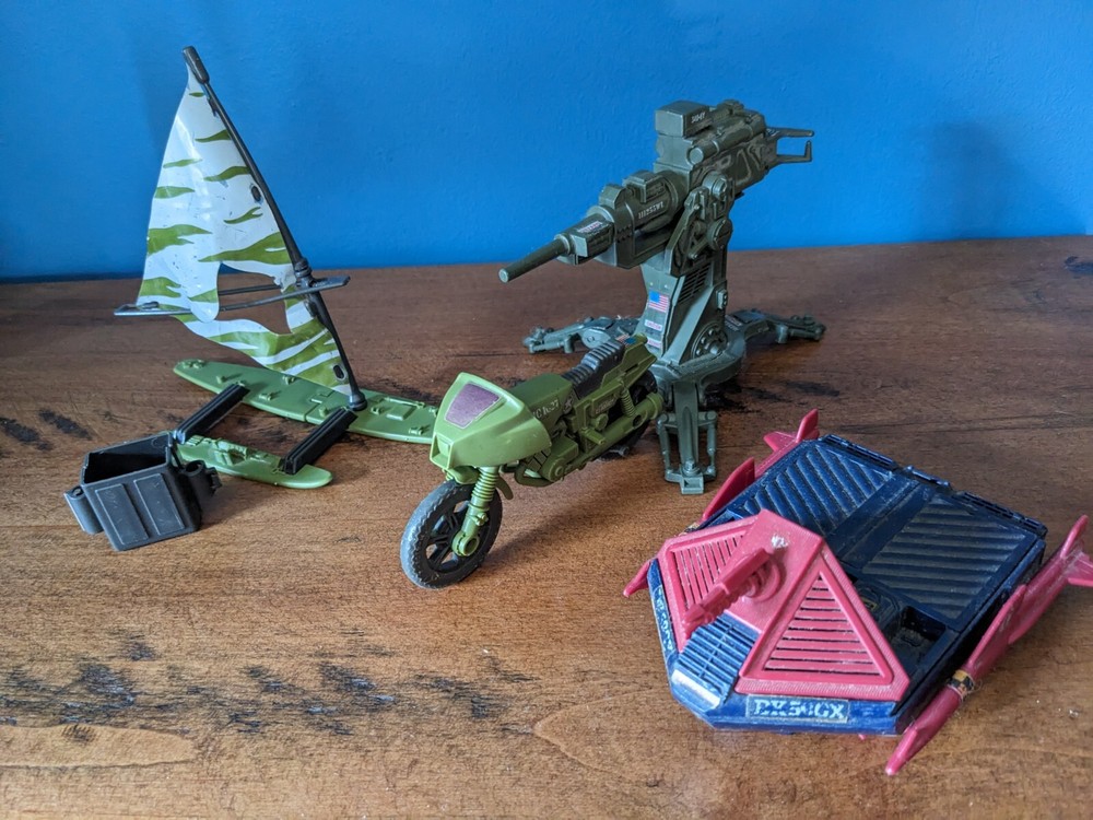 G.I. GI JOE Vehicle Lot Manta Hydro-Sled Flak Ram Cycle 1982 1984 1986 82 86 84